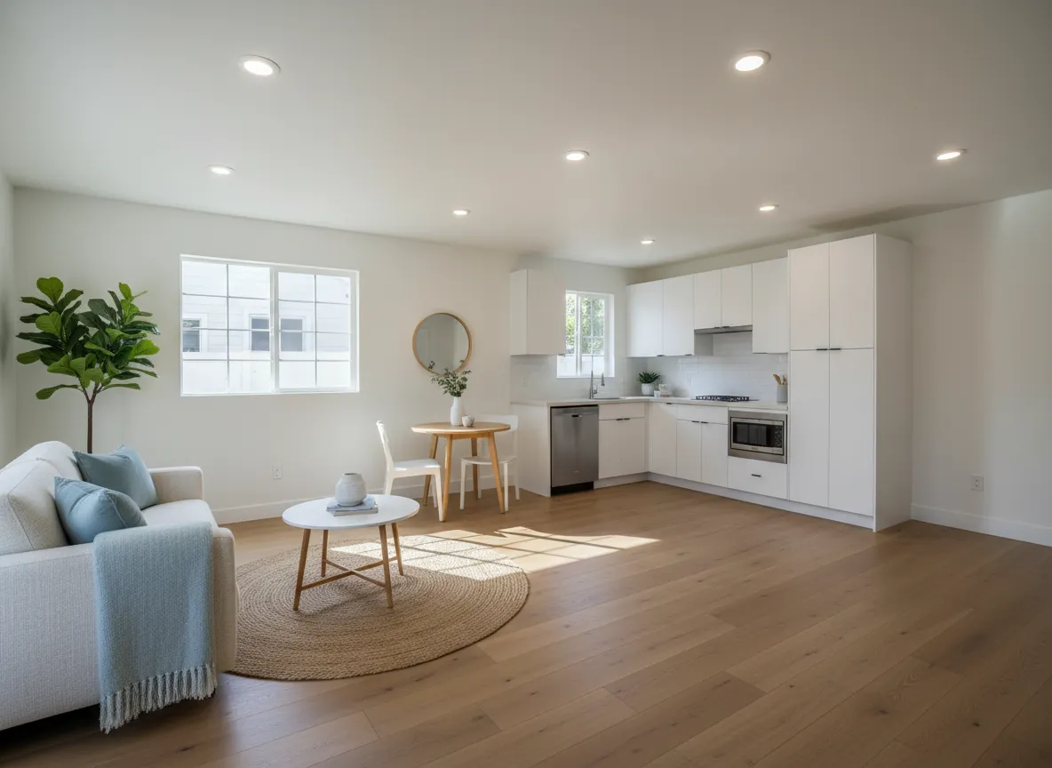 After garage ADU conversion - modern living space in San Diego